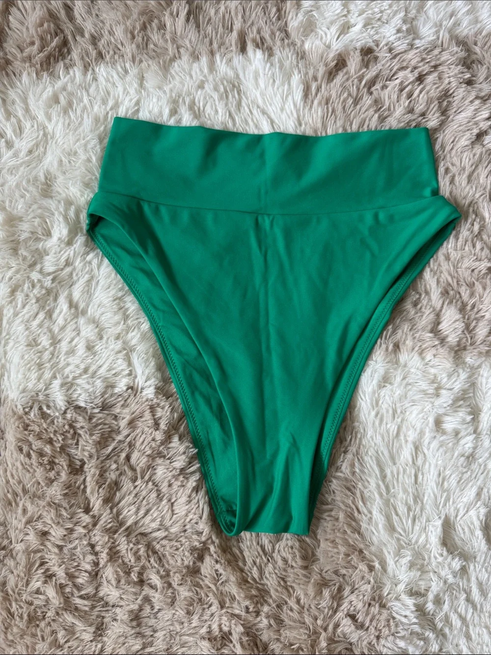 High-Waist Green Bikini Bottom - Women Swim - Picture 1 of 4